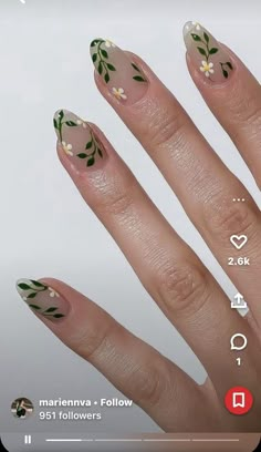 April Nails, Colorful Nails, Nail Swag, Floral Nails, Short Acrylic Nails, Best Acrylic Nails, Flower Nails