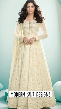 Modern Kurti, Sewing Designs, Modern Suits, Embroidered Anarkali, Gaun Fashion, Ethnic Dress, Anarkali Suit, Anarkali Suits, Anarkali Dress