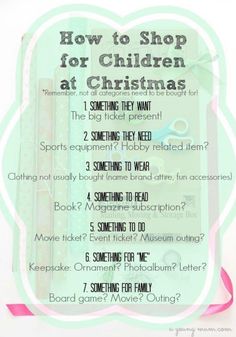 a cell phone with the text how to shop for children at christmas