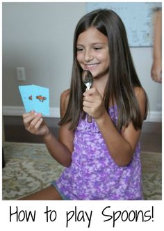 How to play Spoons!  A fun card game for families! Games For Grandparents, How To Play Spoons, Family Card Games, Fun Card Games, Card Games For Kids, Family Fun Night, Family Fun Games, Family Cards, Family Night