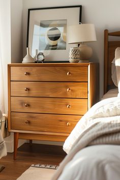 a bedroom scene with focus on the dresser