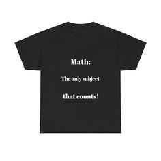 A math-themed tee that is perfect for those who love numbers and equations. It exudes a nerdy and intellectual vibe, making it a great addition to the wardrobe of students, teachers, and math enthusiasts. Ideal for math-themed parties, Pi Day, back to school season, and casual everyday wear. Product features - Shoulder tape for stability - Tubular knit construction for a seamless look - Ribbed knit collar for elasticity - Made from strong and smooth fabric - Classic fit for comfort and versatility Care instructions - Machine wash: warm (max 40C or 105F) - Non-chlorine: bleach as needed - Tumble dry: medium - Do not iron - Do not dry clean Math Shirt, Math Club Tshirts, Math Symbol Shirt, I Love Math Shirt, Math T-shirts, Casual Everyday, Math Teacher, School Outfits, Teacher Gifts