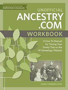 an image of the front cover of a workbook for family tree on the geneeloy website