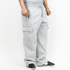 Introducing our "Blackout Edition" Sweatpant with new Black/Grey Logos! NEW BLACK/GREY LOGO Fleece Cargo Sweatpant Heavyweight Pant Relaxed Fit Manufactured by FB County Model is 5'9 and is wearing a XL Fb County, Blank Hoodies, Cargo Sweatpants, Hoodies Sweaters, Black Grey, New Black, Grey And White, Unique Pieces, Black And Grey