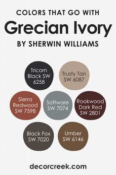 the colors that go with grecian ivory by sheryln williams, featuring different shades