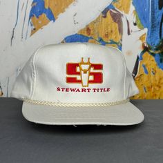 Vintage '90s Stewart Title Insurance Co. Big Logo Snapback Hat One Size Fits All Snapback Great Used Condition. A Little Discolored On The Band Area (Shown) But Overall Clean For A White Vintage Hat. "Stewart Information Services Corporation Is A Real Estate Information, Title Insurance And Transaction Management Company." Standard Disclaimer: As With Any Used Or Vintage Hat, The Original Materials May Be In Lesser Condition Than A Brand New Piece. Extra Care Has Been Taken To Ensure This Purcha Another Lifetime, Title Insurance, Real Estate Information, Vintage Hats, Vintage Hat, Management Company, Hats Vintage, Snapback Hat, Vintage Accessories