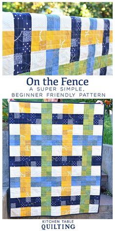 an image of a quilt on the fence