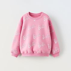 Zara Baby Toddler Kids Girl Barbie Mattel Sweater Pink 5-6y Nwt Zara Kids Boys, Barbie Sweatshirt, Barbie Kids, Girl Barbie, Baby Barbie, Zara Sweatshirt, Sequined Sweatshirt, Barbie Mattel, Girls Art