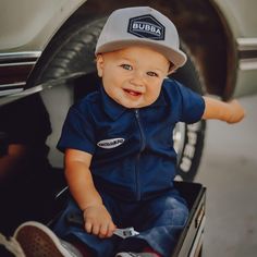 Bubba Gray Kids Trucker Hat Snapback Flat Bill