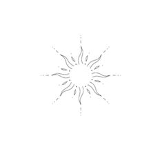 the outline of a sun on a white background