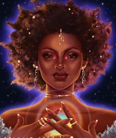 Black Pride Art, Healing Manifestation, Divine Feminine Art, African Goddess, Gratitude Practice, Magic Women, Afrocentric Art