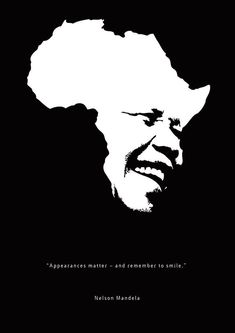 a black and white poster with an african man's face in the center, against a dark background