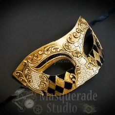 Masquerade Mask Black, Gold Masquerade Mask, Mask Venetian, Mens Masquerade Mask, Mens Face Mask, Venetian Masquerade Masks, Venice Mask, Monster Costumes, Fox Mask