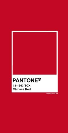 pantone's red color is shown in the image, and it appears to be from