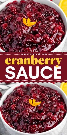 This Cranberry Sauce is the a classic make-ahead cranberry recipe with notes of orange. It’s super easy to make it yourself and it tastes a million times better than store bought! Cranberry Sauce With Orange Zest, Thanksgiving Sides Easy, Christmas Sauce, Orange Cranberry Sauce, Raclette Originale, Galette Des Rois Recipe, Easy Thanksgiving Sides, Orange Sauce Recipe, Easy Cranberry Sauce