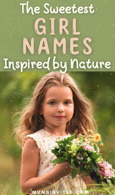 the sweetest girl names inspired by nature for girls and boys, including name tags