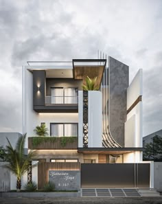 this is an architectural rendering of a modern house in the suburbs of miami, florida