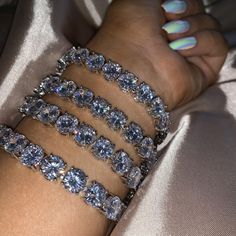 Dope Jewelry Accessories, Expensive Jewelry Luxury, Tennis Chain, Jewelry Accessories Ideas, Dope Jewelry, Girly Accessories, Expensive Jewelry, Silver Chain Bracelet, Tennis Bracelet Diamond