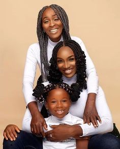 Family Generation Photography, Three Generation Photos, Mommy Daughter Photoshoot, African American Braided Hairstyles, Generations Photography, Generation Photo, Mothers Day Pictures, African American Braids