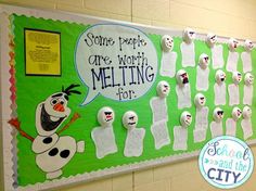 a bulletin board with many different faces and words on it that say some people are worth melting for