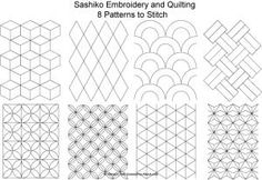 six different patterns that are used to make quilts