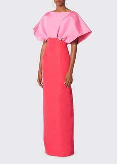 B6RBC Carolina Herrera Colorblock Blouson Gown Outstanding Outfits, Mode Inspo, Clothes Ideas, Hen Party, Carolina Herrera, Bergdorf Goodman, Dress Codes, Ball Gown