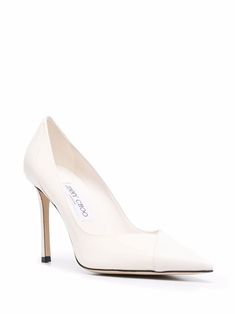 Shop Jimmy Choo Cass leather pumps with Express Delivery - FARFETCH Dior Winter, Heels Jimmy Choo, Sharpay Evans, Aesthetic Jisoo, Jimmy Choo Pumps, Golden Years, White Pumps, Demi Fine Jewelry, White Heels