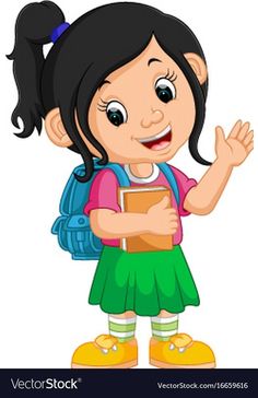 School Cartoon, School Wall Art, School Painting, School Clipart, Go To School, Kids Clipart