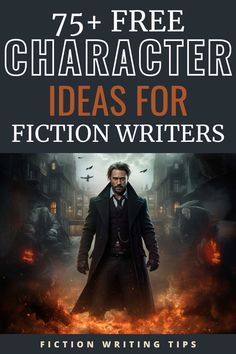 the cover of 75 free character ideas for fiction writing tips, including an image of abraham lincoln