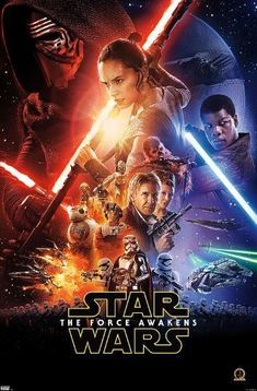 the poster for star wars, which features characters from various films and movies are featured