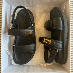 Dior Sandals Great Condition A Little Wear On The Inside Christian Dior Foot Bed. No Nicks Or Tears. Used As Is. Great Sandal! Dior Sandals, Foot Bed, Dior Shoes, Women's Shoes Sandals, Christian Dior, Shoes Sandals, Dior, Conditioner, Like New