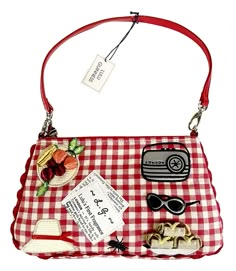 Gingham Picnic, Purse Game, Red And White Gingham, Lulu Guinness, Fancy Bags, Fruit Platter, Ric Rac, Red Gingham