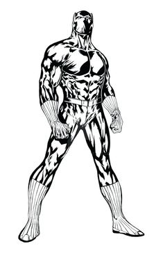 a black and white drawing of a man with muscles in the shape of a body