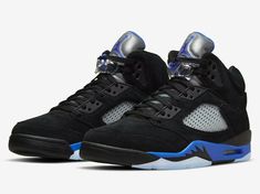 2022 Nike Air Jordan V 5 Retro size 8.5. Black Silver Racer Blue. CT4838-004. 100% Authentic! New in Box! Free Shipping! Jordan V, Nike Air Jordan 5, Black Racer, Jordan 5 Retro, Jumpman Logo, Air Jordan 5 Retro, Air Jordan Retro, Jordan Sneakers, Nike Dunk High