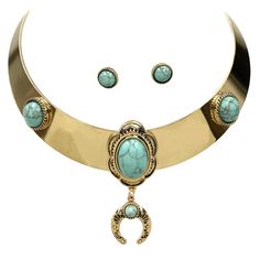 PRICES MAY VARY. Western style choker Necklace paired with turquoise stone stud earrings Silver and gold color Adjustable length with lobster clasp closure For adults only, lead and nickel compliant Western Bohemian Vintage Wide Metal Choker Necklace with Stud Earrings Turquoise Choker Necklace, Adjustable Gold Turquoise Necklace For Festivals, Metal Choker Necklace, Western Bohemian, Turquoise Choker, Stone Stud Earrings, Metal Choker, Stud Earrings Silver, Stud Earrings Gold