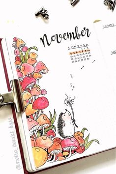 Autumn Bullet Journal, Crazy Laura, Bullet Journal Month, Bullet Journal 2020, Bullet Journal Spreads, 달력 디자인, Bullet Journal Cover Ideas, Journal Spreads, Bullet Journal Mood