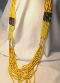 Yellow Shades Seed Bead Multistrand Long Ethnic Boho Statement Fashion Necklace Statement Fashion, Shades Of Yellow, Fashion Jewelry Necklaces, Multi Strand, Modern Jewelry, Seed Bead, Antique Gold, Fashion Watches, Fashion Statement