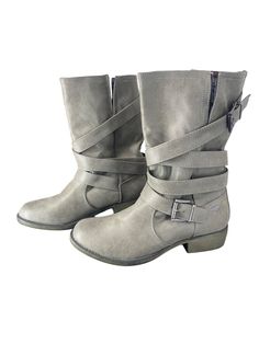 Brand: ROCKET DOGS Style: BOOTS MID-CALF FLATS Color: GREY Size: 8.5 SKU: 186-186299-6343 CONDITION: GENTLY USED Gray Ankle Boots For Fall, Gray Round Toe Boots For Fall, Casual Gray Boots For Fall, Casual Gray Fall Boots, Gray Ankle-high Boots For Outdoor, Gray Ankle-high Winter Boots, Gray Ankle Boots For Winter, Rocket Dogs, Style Boots