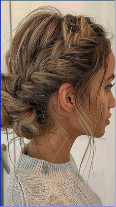 Elevate your updo game with the timeless charm of fishtail braids! These elegant updos featuring fishtail braids are the epitome of effortless style, perfect for weddings, proms, or any special occasion. Discover more stunning fishtail braid hairstyles in our article of 25 effortlessly stylish looks. Click the pin and follow us for endless #UpdoInspiration #FishtailBraids #HairGoals #EffortlessElegance #ChicLooks Side Braided Updo, Braids Bridesmaid Hair, French Braid Wedding, Fishtail Braid Wedding, Fishtail Plait, Iris Wedding, Braid Wedding, Medium Length Curls, French Braid Updo