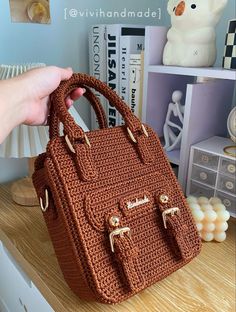 Free Crochet Bag, Crochet Business, Crochet Design Pattern, Backpack Pattern, Crochet Handbags Patterns, Handbag Patterns