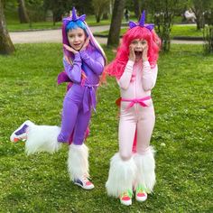 Step into a world of enchantment with our Girls Unicorn Costume! Perfect for ages 3 to 10, this captivating purple bodysuit is designed to spark imagination and joy.  The costume includes a vibrant purple wig, enhancing the magical look, and a detachable fluffy tail that adds a touch of whimsy. Crafted from soft, stretchy supplex, it ensures comfort and flexibility, allowing free movement during play. We also added white faux fur leg warmers and a matching headband to complete the fantastical ap Kids Unicorn Costume, Girls Unicorn Costume, Girl Unicorn Costume, Unicorn Costume Kids, Toddler Halloween Outfits, Colorful Wig, Fur Leg Warmers, Fantasy Party, Purple Bodysuit