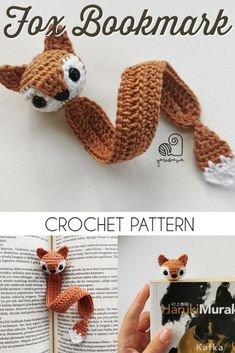 crochet pattern for fox bookmark