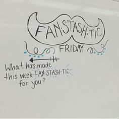 a white refrigerator freezer sitting inside of a kitchen next to a sign that says fantastic friday