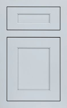 an image of two white kitchen cabinets