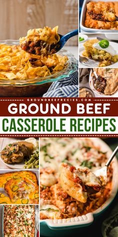 A roundup of easy ground beef casseroles! They're must-try main dishes for dinner. Find all the best casserole recipes like cheeseburger casserole, sloppy joe casserole, taco casserole, and other simple dinner ideas! Ground Beef Casserole Recipes Easy, Beef Casserole Recipes For Dinner, Easy Casserole Recipes For Dinner Beef, Casseroles With Ground Beef, Main Dishes For Dinner, Hamburger Dinners, Ground Beef Casseroles, Hamburger Casseroles, Best Casserole Recipes