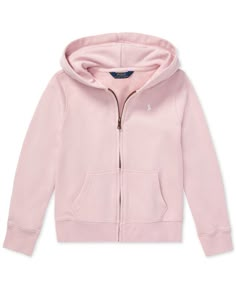 Fitted Pink Cotton Hoodie, Ralph Lauren Toddler Girl, Mode Zara, Oufits Casual, Polo Ralph Lauren Kids, Skandinavian Fashion, French Terry Hoodie, Ralph Lauren Kids