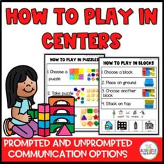 how to play in centers with pictures and text