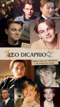 the many faces of leo dicaprio from one direction to another, and then he is