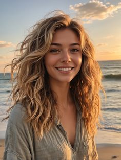 Wolf Haircut Style, Fine Wavy Curly Haircut, Shag Hairstyles Long No Bangs, Haircut Ideas For Wavy Hair For Women, Long Layered Beach Waves Haircuts, Loose Side Braid Hairstyles, Choppy Layers Wavy Hair, Wavy Hair Lots Of Layers, 70s Brunette Hair