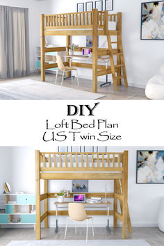 the loft bed plan is $ 15 to win size and it's easy to build